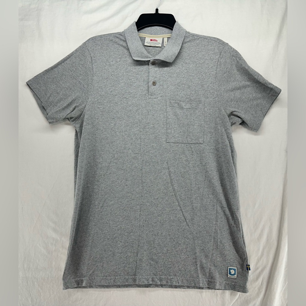 Fjallraven‎ Men's Medium Short Sleeve Greenland Polo Shirt Gray